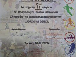 Sukces naszych uczniów w tenisie stołowym